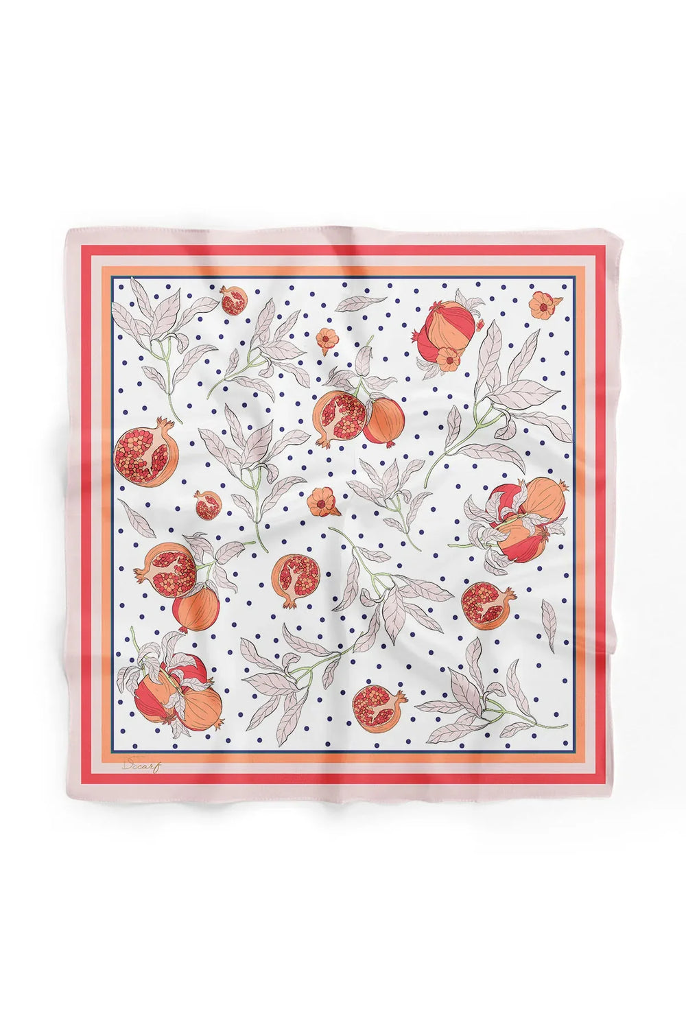 Nar Desenli Fular - Renkli Desenli Kadın Fular