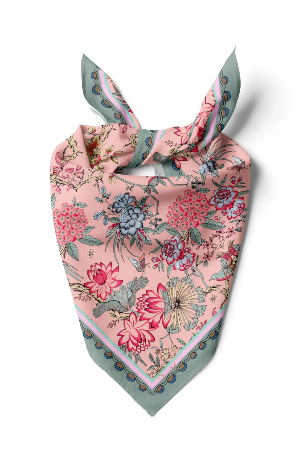 Çiçek Desenli Fular - Renkli Desenli Kadın Fular