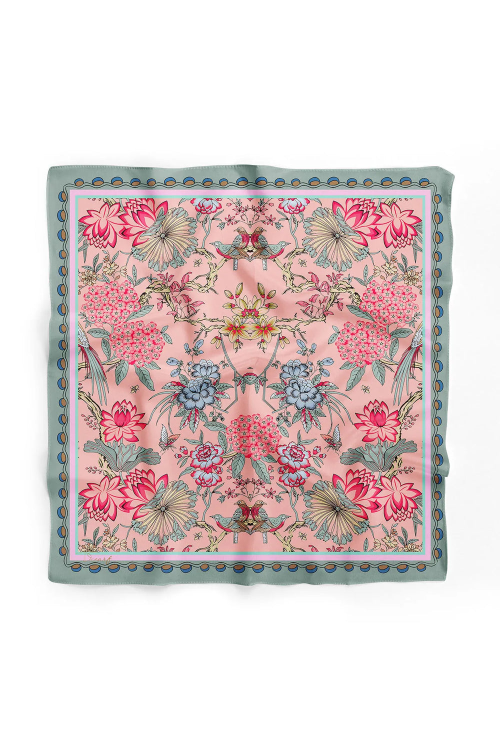 Çiçek Desenli Fular - Renkli Desenli Kadın Fular
