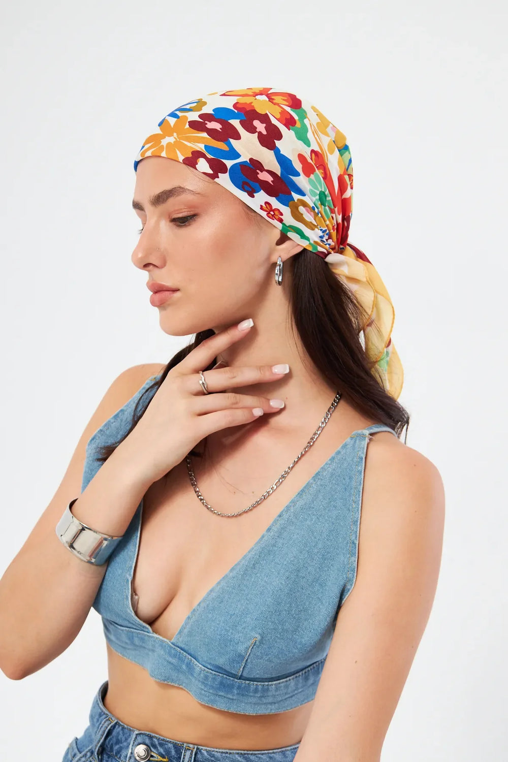 Fular Bandana 70Cm - Stil Sahibi Kadın Bandana Fular