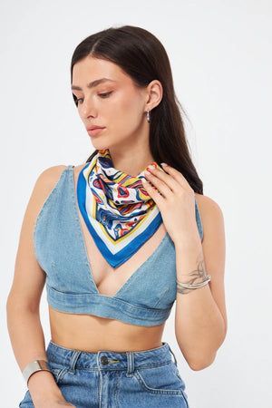 Fular Bandana 70Cm - Stil Sahibi Kadın Bandana Fular