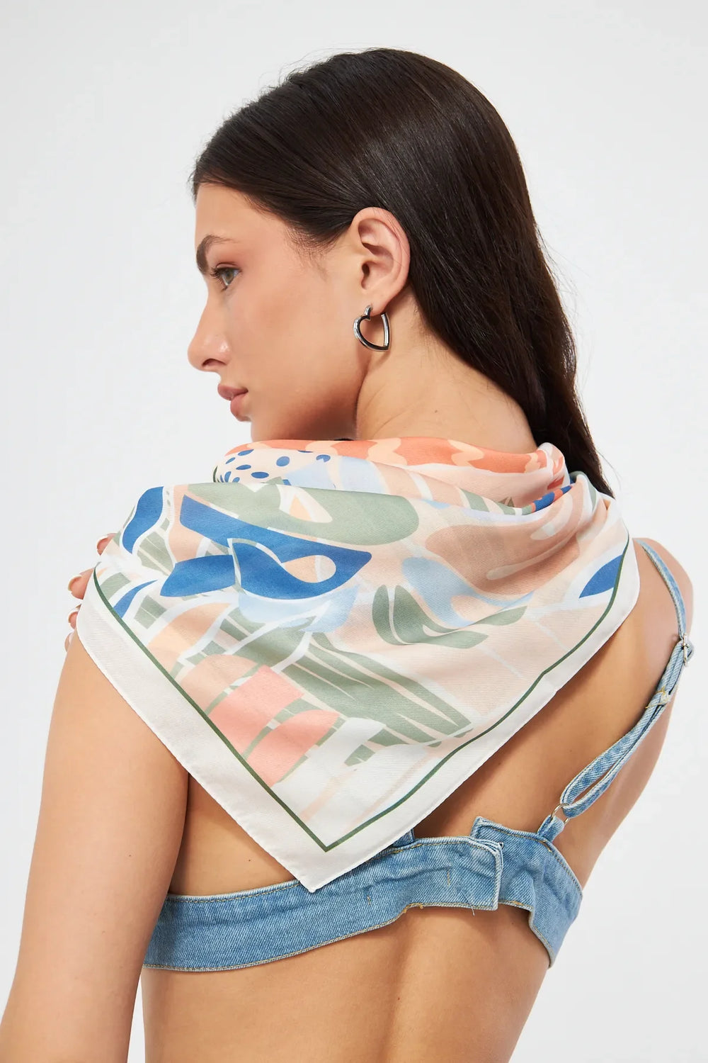 Fular Bandana 70Cm - Stil Sahibi Kadın Bandana Fular