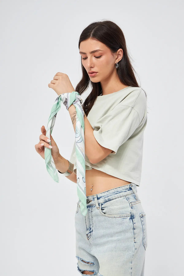 Fular Bandana 70Cm - Stil Sahibi Kadın Bandana Fular