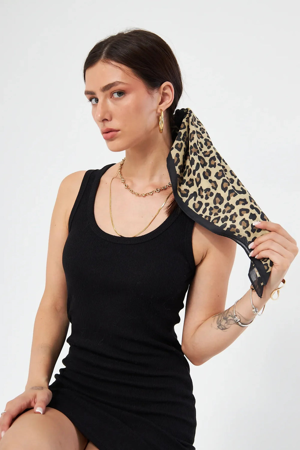 Fular Bandana 70Cm - Stil Sahibi Kadın Bandana Fular