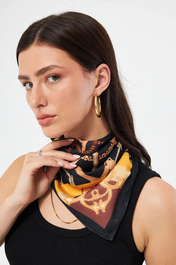 Fular Bandana 70Cm - Stil Sahibi Kadın Bandana Fular