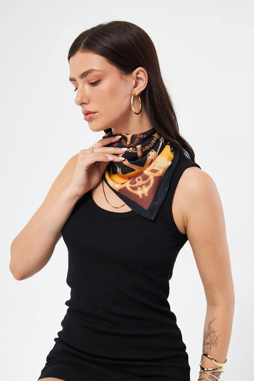 Fular Bandana 70Cm - Stil Sahibi Kadın Bandana Fular