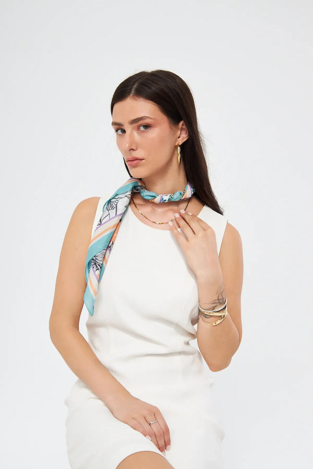 Fular Bandana 70Cm - Stil Sahibi Kadın Bandana Fular