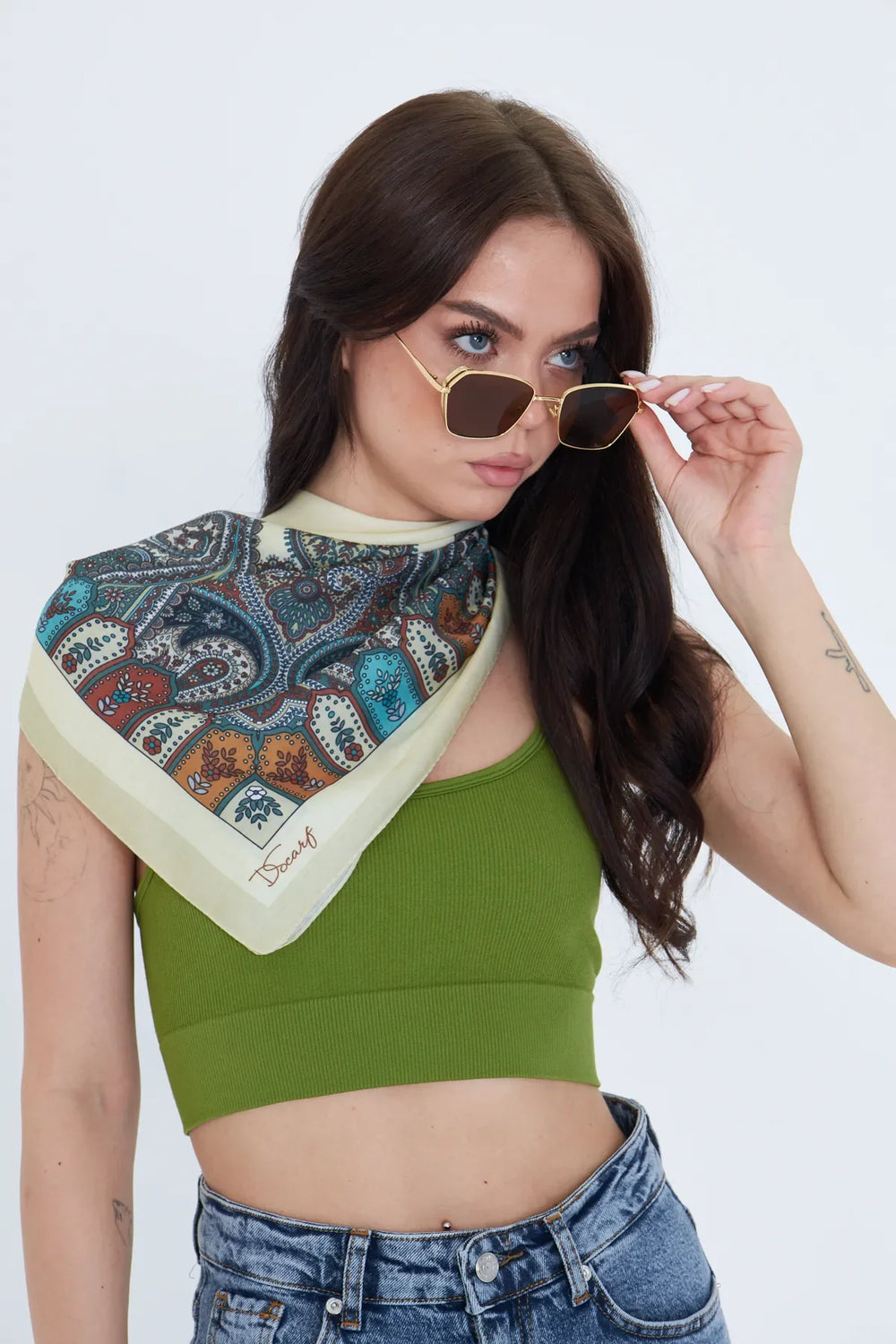 Fular Bandana 70Cm - Stil Sahibi Kadın Bandana Fular