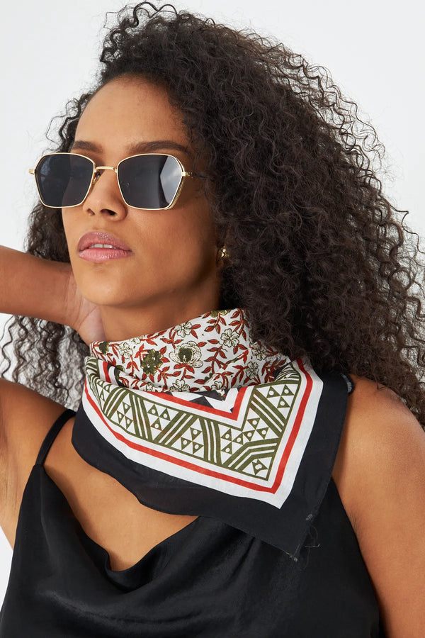 Pamuk Bandana Fular 70Cm - Pamuklu Bandana Fular Günlük Kullanım Için