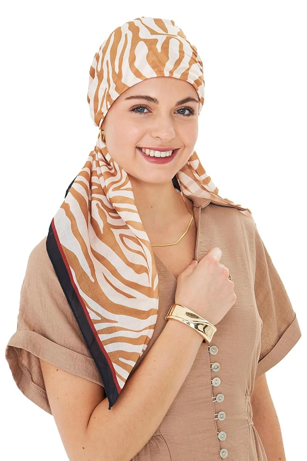dscarf Headwear Pre Tied Head Scarves for Patterned Women Featuring | Soft Chemo Head Wear Headcover Ready Headwear