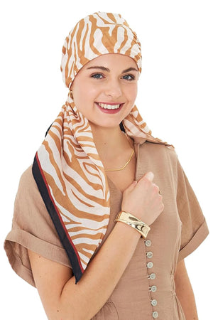 dscarf Headwear Pre Tied Head Scarves for Patterned Women Featuring | Soft Chemo Head Wear Headcover Ready Headwear