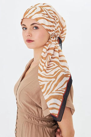 dscarf Headwear Pre Tied Head Scarves for Patterned Women Featuring | Soft Chemo Head Wear Headcover Ready Headwear