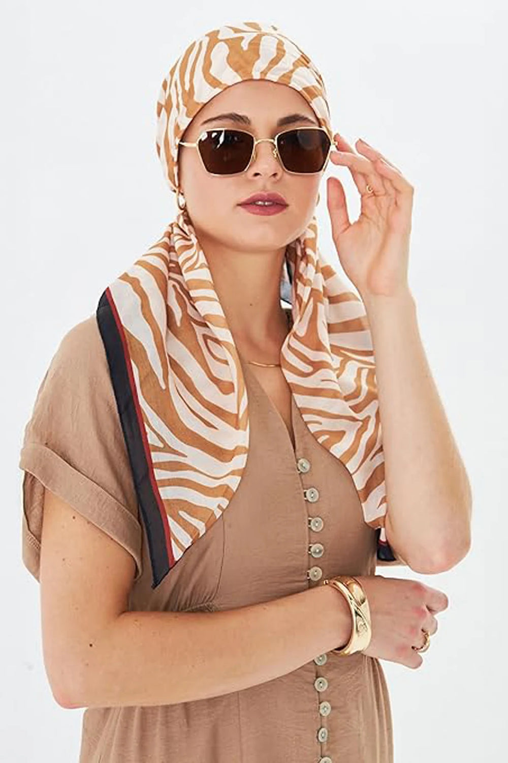 dscarf Headwear Pre Tied Head Scarves for Patterned Women Featuring | Soft Chemo Head Wear Headcover Ready Headwear