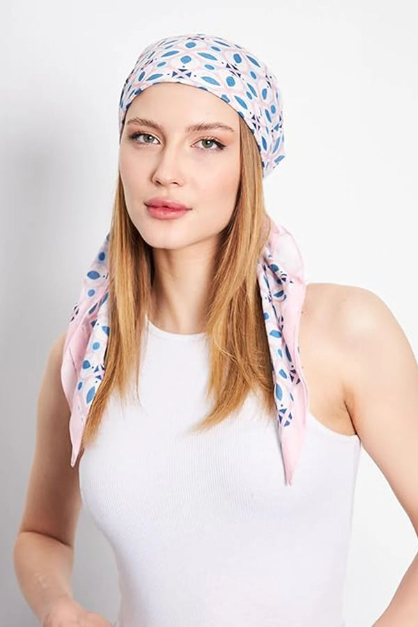 dscarf Headwear Pre Tied Head Scarves for Patterned Women Featuring | Soft Chemo Head Wear Headcover Ready Headwear