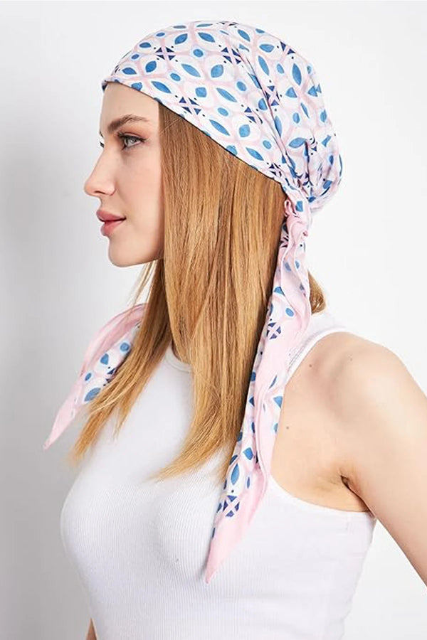 dscarf Headwear Pre Tied Head Scarves for Patterned Women Featuring | Soft Chemo Head Wear Headcover Ready Headwear