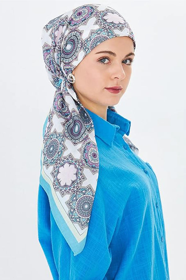 dscarf Headwear Pre Tied Head Scarves for Patterned Women Featuring | Soft Chemo Head Wear Headcover Ready Headwear