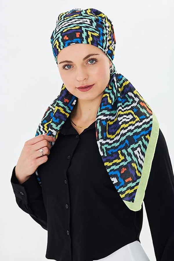 dscarf Headwear Pre Tied Head Scarves for Patterned Women Featuring | Soft Chemo Head Wear Headcover Ready Headwear
