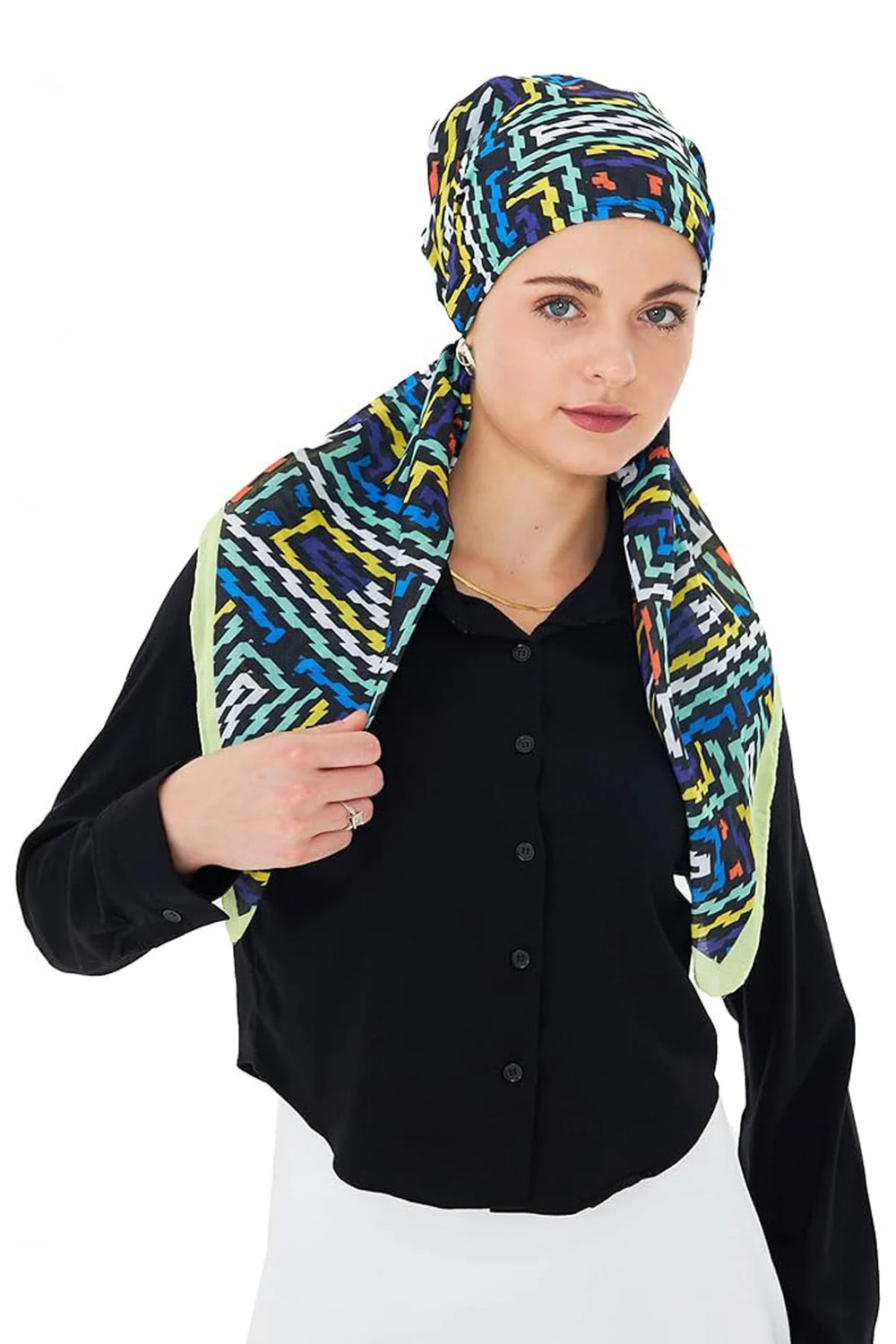 dscarf Headwear Pre Tied Head Scarves for Patterned Women Featuring | Soft Chemo Head Wear Headcover Ready Headwear