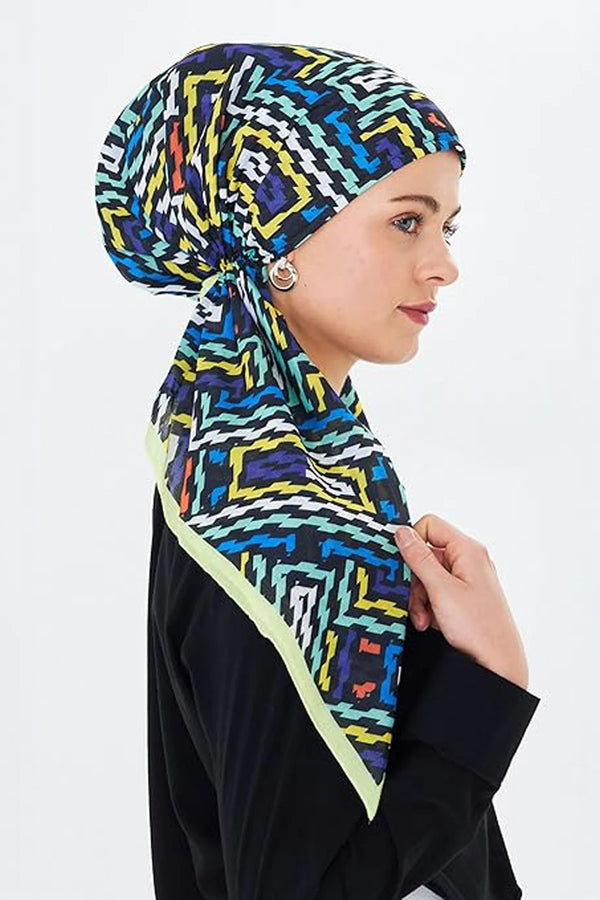 dscarf Headwear Pre Tied Head Scarves for Patterned Women Featuring | Soft Chemo Head Wear Headcover Ready Headwear