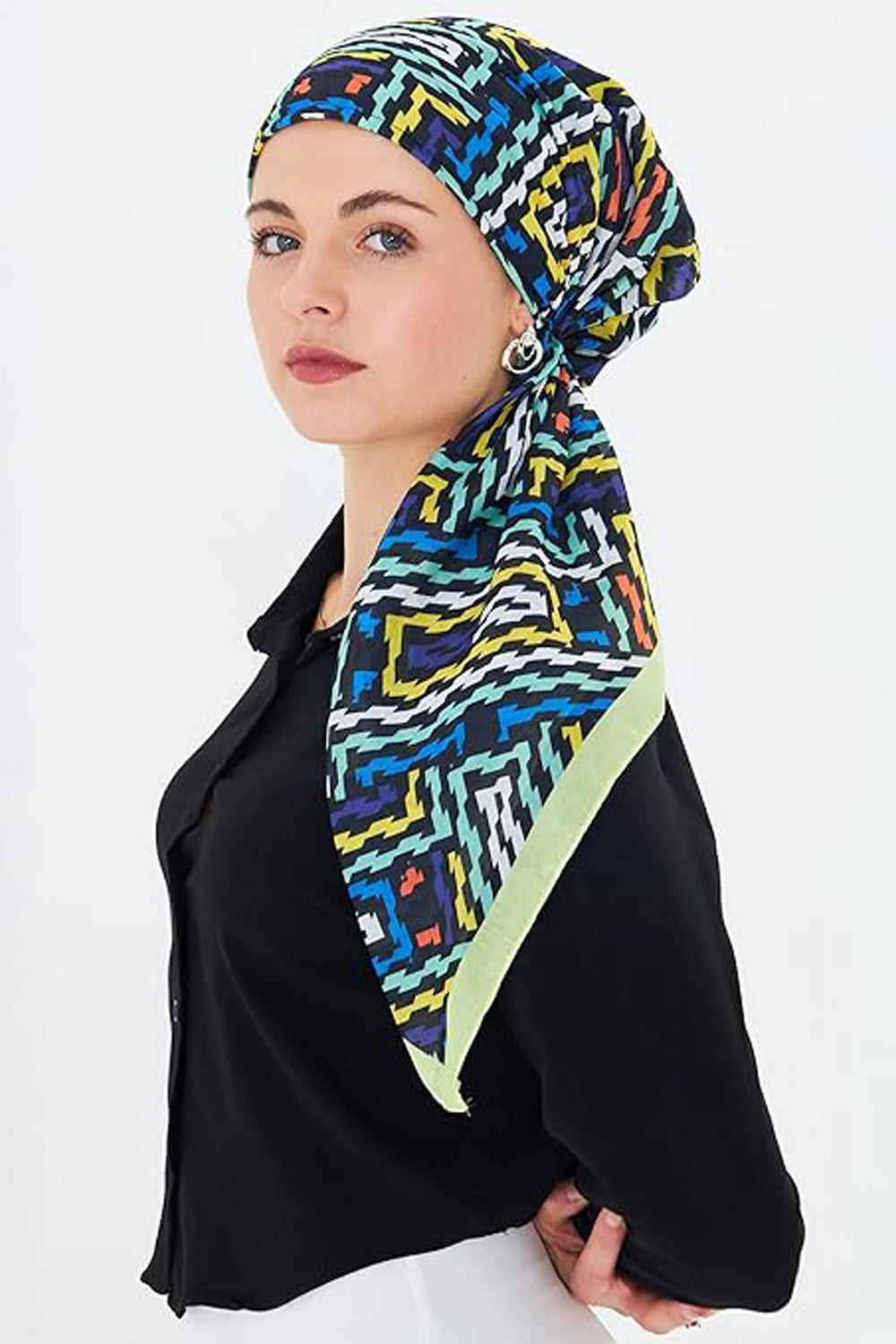 dscarf Headwear Pre Tied Head Scarves for Patterned Women Featuring | Soft Chemo Head Wear Headcover Ready Headwear