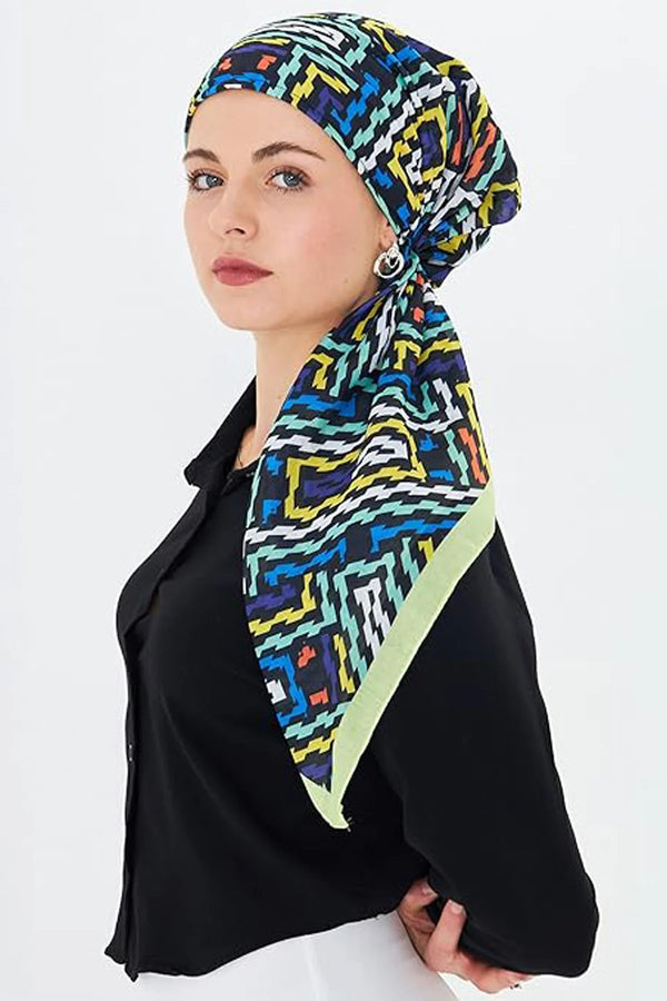 dscarf Headwear Pre Tied Head Scarves for Patterned Women Featuring | Soft Chemo Head Wear Headcover Ready Headwear