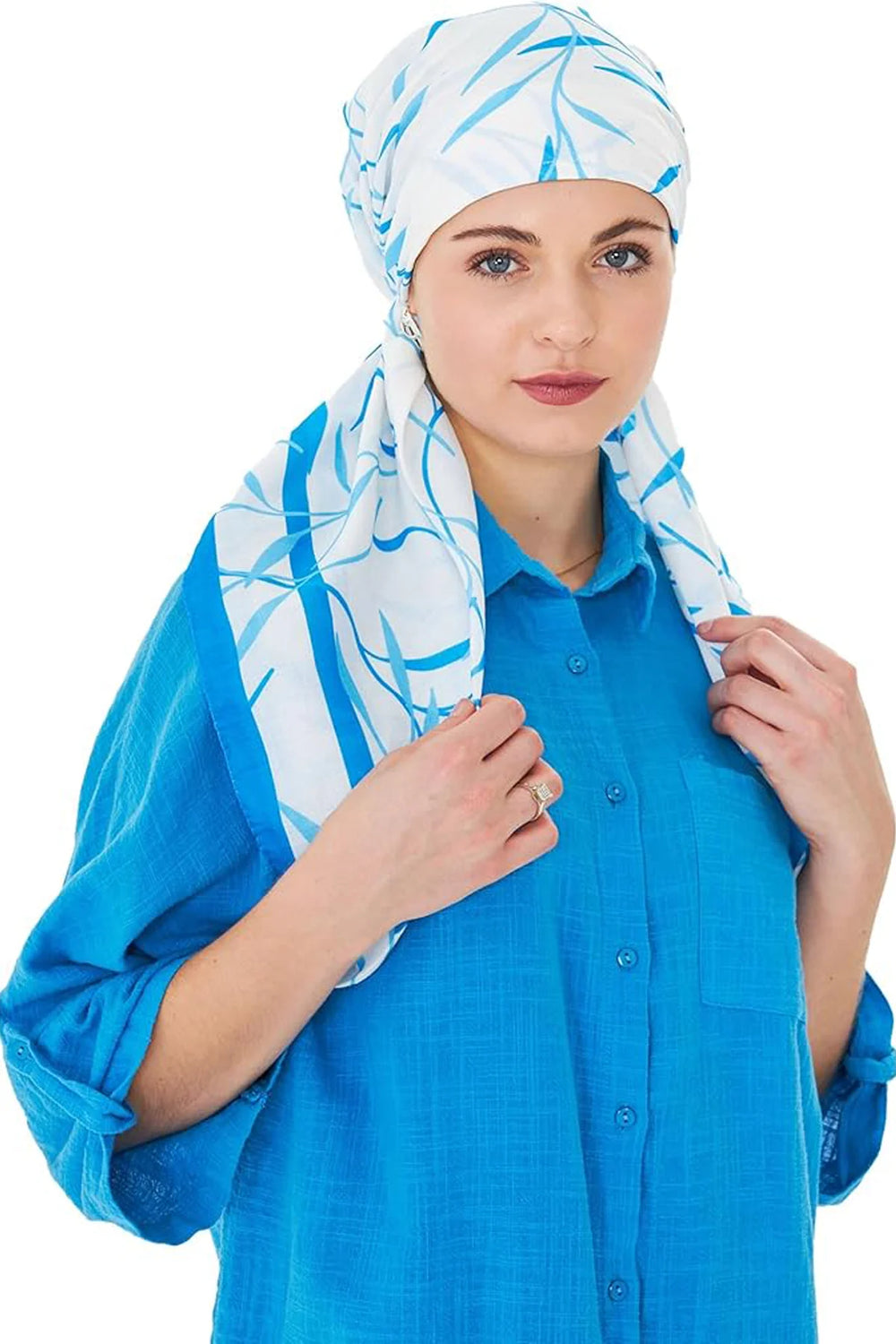 dscarf Headwear Pre Tied Head Scarves for Patterned Women Featuring | Soft Chemo Head Wear Headcover Ready Headwear (Flowering Design 11, One Size)
