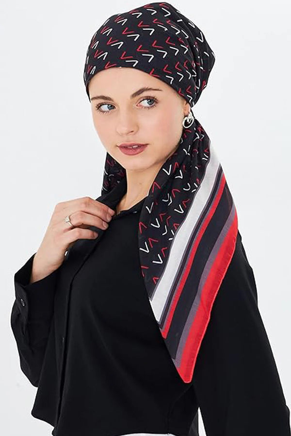 dscarf Headwear Pre Tied Head Scarves for Patterned Women Featuring | Soft Chemo Head Wear Headcover Ready Headwear
