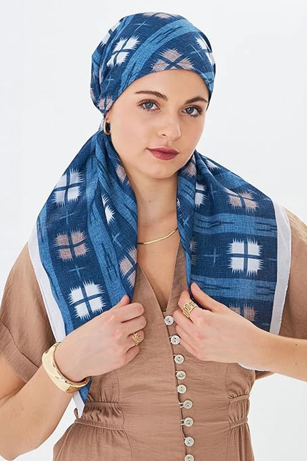 dscarf Headwear Pre Tied Head Scarves for Patterned Women Featuring | Soft Chemo Head Wear Headcover Ready Headwear