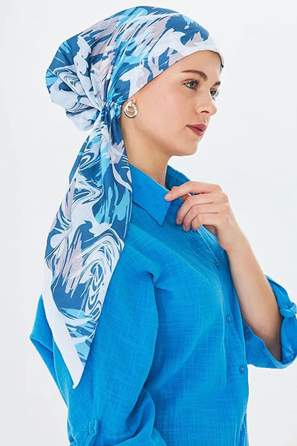 dscarf Headwear Pre Tied Head Scarves for Patterned Women Featuring | Soft Chemo Head Wear Headcover Ready Headwear