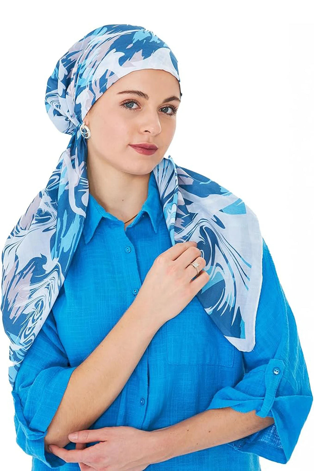 dscarf Headwear Pre Tied Head Scarves for Patterned Women Featuring | Soft Chemo Head Wear Headcover Ready Headwear