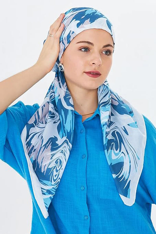 dscarf Headwear Pre Tied Head Scarves for Patterned Women Featuring | Soft Chemo Head Wear Headcover Ready Headwear