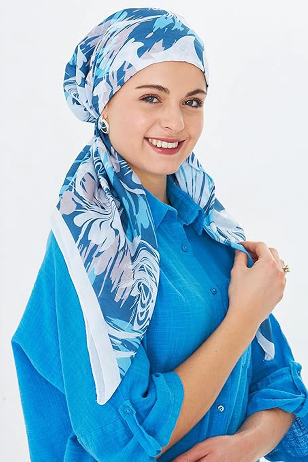 dscarf Headwear Pre Tied Head Scarves for Patterned Women Featuring | Soft Chemo Head Wear Headcover Ready Headwear