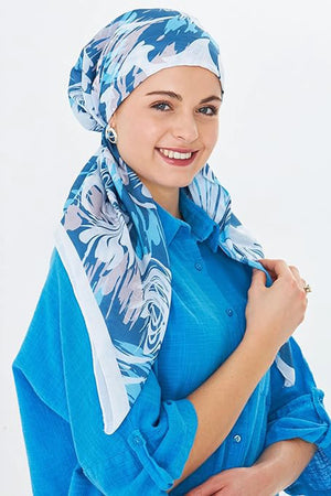 dscarf Headwear Pre Tied Head Scarves for Patterned Women Featuring | Soft Chemo Head Wear Headcover Ready Headwear