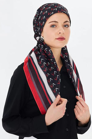 dscarf Headwear Pre Tied Head Scarves for Patterned Women Featuring | Soft Chemo Head Wear Headcover Ready Headwear