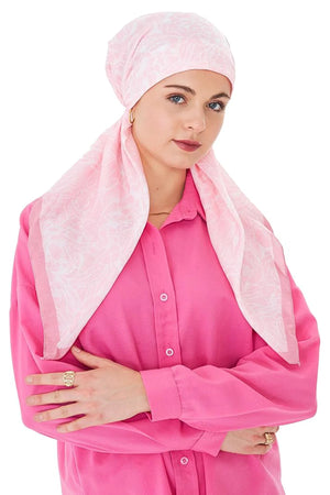 dscarf Headwear Pre Tied Head Scarves for Patterned Women Featuring | Soft Chemo Head Wear Headcover Ready Headwear