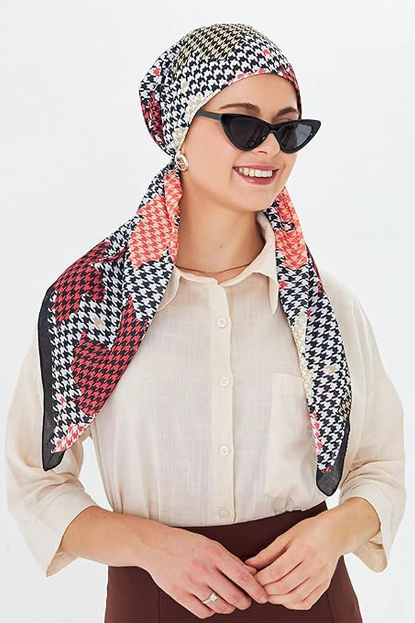 dscarf Headwear Pre Tied Head Scarves for Patterned Women Featuring | Soft Chemo Head Wear Headcover Ready Headwear