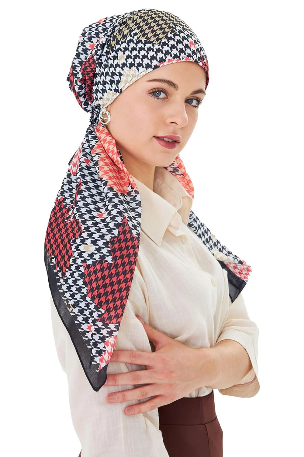 dscarf Headwear Pre Tied Head Scarves for Patterned Women Featuring | Soft Chemo Head Wear Headcover Ready Headwear