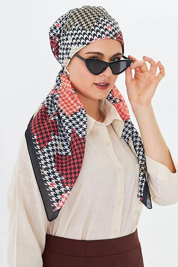 dscarf Headwear Pre Tied Head Scarves for Patterned Women Featuring | Soft Chemo Head Wear Headcover Ready Headwear