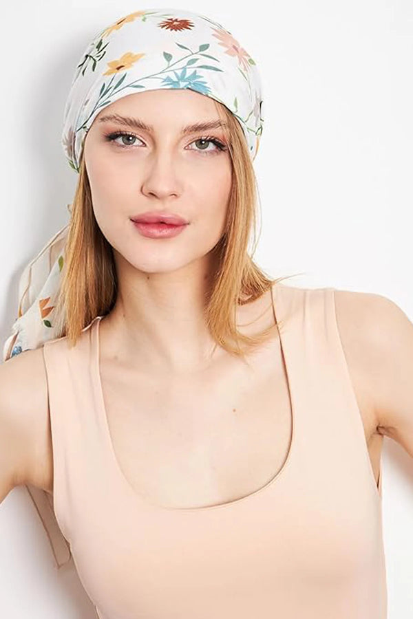 dscarf Headwear Pre Tied Head Scarves for Patterned Women Featuring | Soft Chemo Head Wear Headcover Ready Headwear
