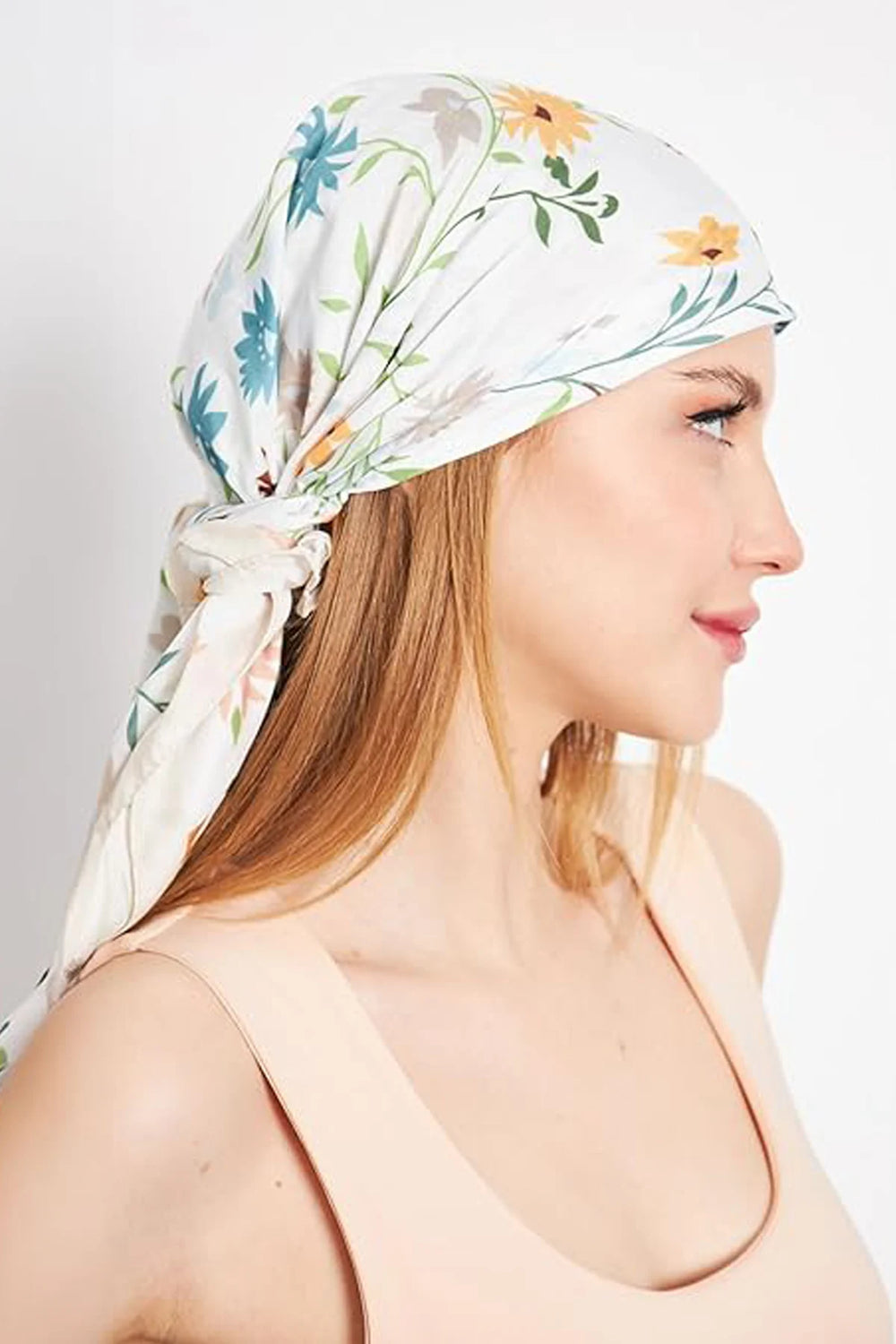 dscarf Headwear Pre Tied Head Scarves for Patterned Women Featuring | Soft Chemo Head Wear Headcover Ready Headwear