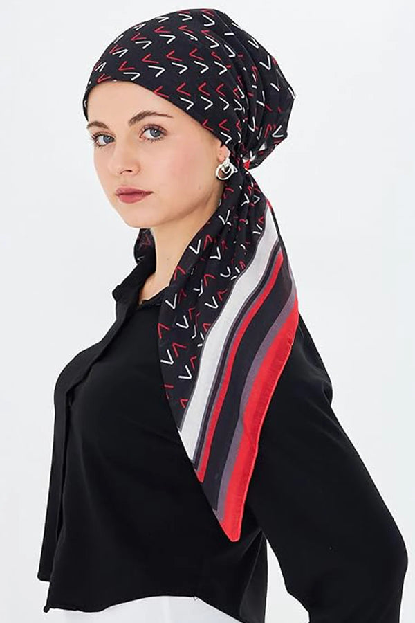 dscarf Headwear Pre Tied Head Scarves for Patterned Women Featuring | Soft Chemo Head Wear Headcover Ready Headwear