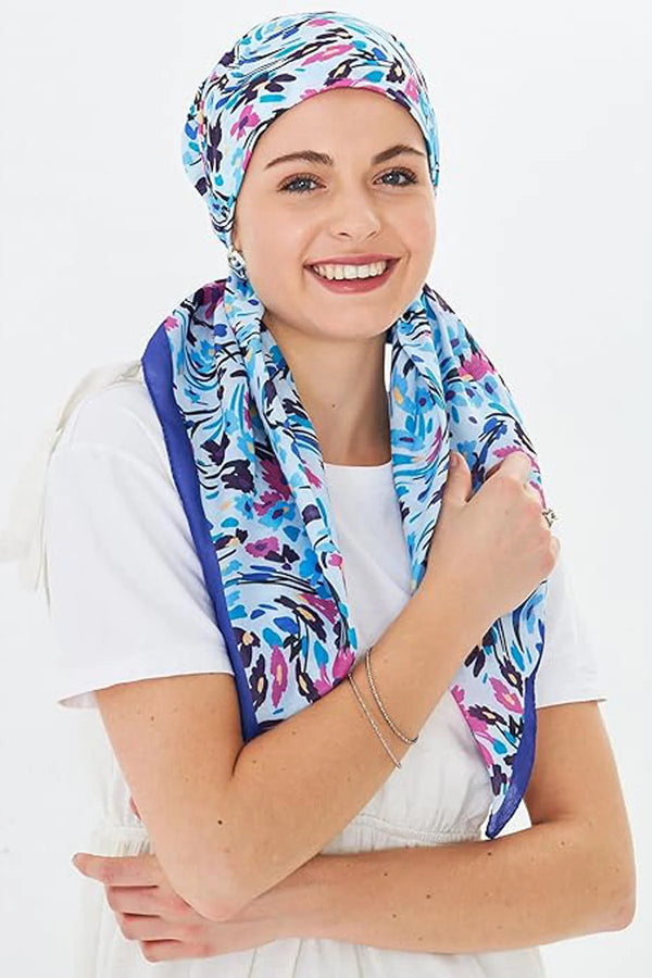 dscarf Headwear Pre Tied Head Scarves for Patterned Women Featuring | Soft Chemo Head Wear Headcover Ready Headwear
