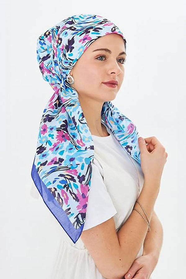 dscarf Headwear Pre Tied Head Scarves for Patterned Women Featuring | Soft Chemo Head Wear Headcover Ready Headwear