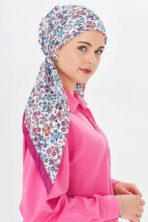 dscarf Headwear Pre Tied Head Scarves for Patterned Women Featuring | Soft Chemo Head Wear Headcover Ready Headwear