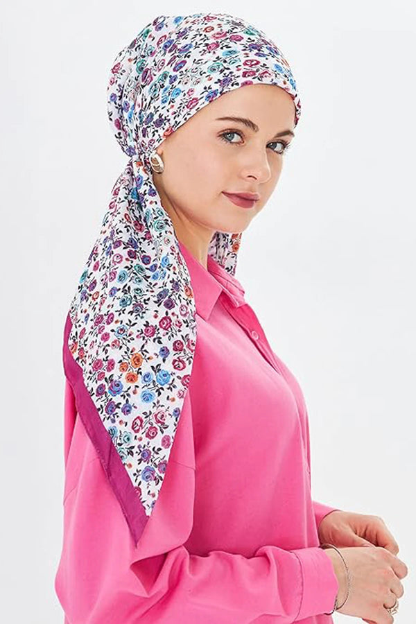 dscarf Headwear Pre Tied Head Scarves for Patterned Women Featuring | Soft Chemo Head Wear Headcover Ready Headwear