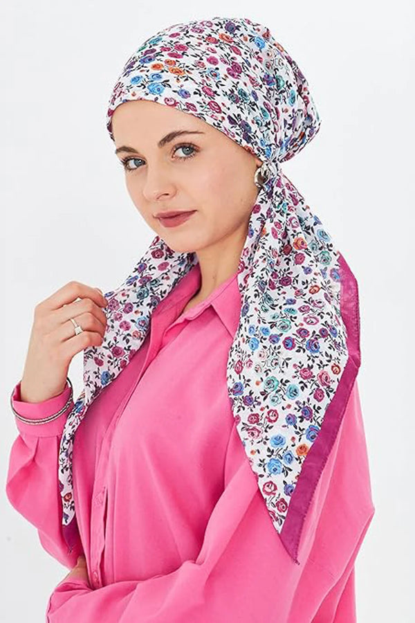 dscarf Headwear Pre Tied Head Scarves for Patterned Women Featuring | Soft Chemo Head Wear Headcover Ready Headwear