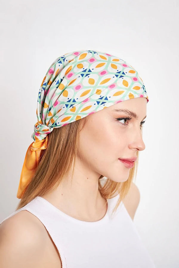 dscarf Headwear Pre Tied Head Scarves for Patterned Women Featuring | Soft Chemo Head Wear Headcover Ready Headwear