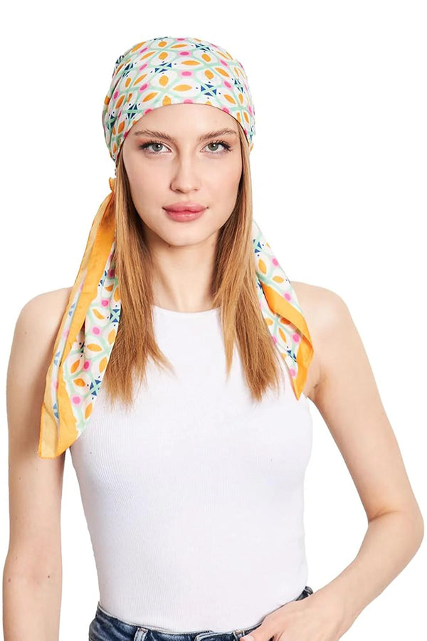 dscarf Headwear Pre Tied Head Scarves for Patterned Women Featuring | Soft Chemo Head Wear Headcover Ready Headwear