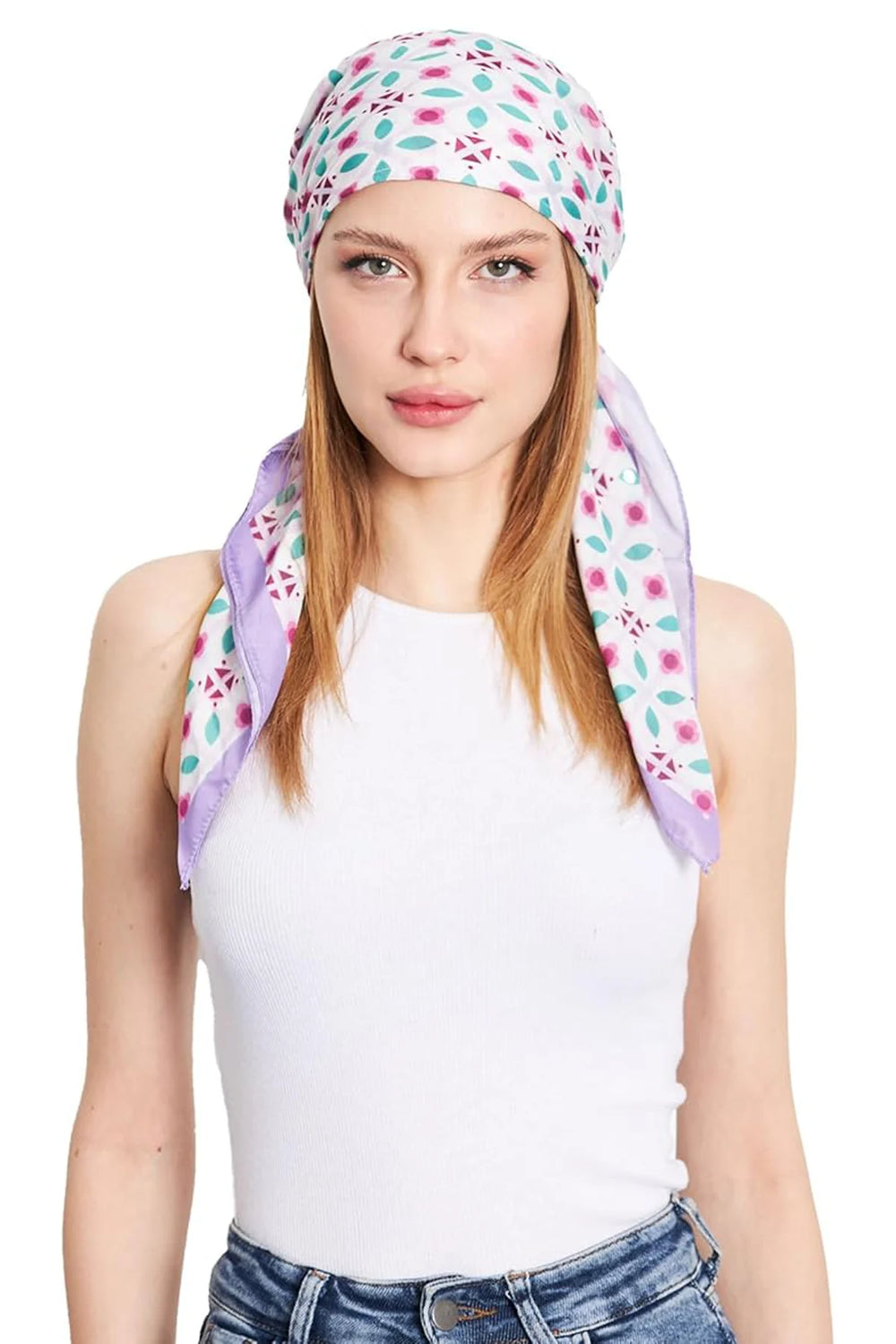 dscarf Headwear Pre Tied Head Scarves for Patterned Women Featuring | Soft Chemo Head Wear Headcover Ready Headwear
