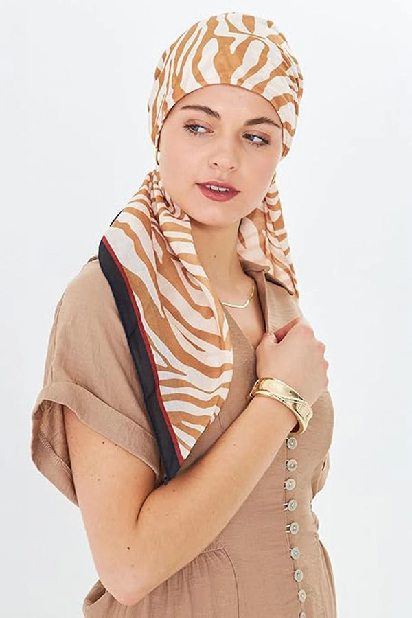 dscarf Headwear Pre Tied Head Scarves for Patterned Women Featuring | Soft Chemo Head Wear Headcover Ready Headwear
